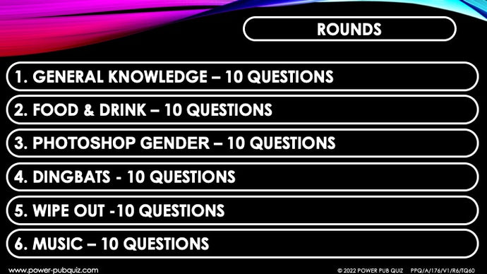 Clever and Entertaining PowerPoint Pub Quiz Rounds for Pubs