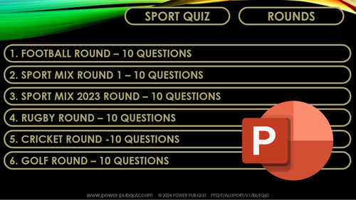 All Sports Quiz - PowerPoint Format