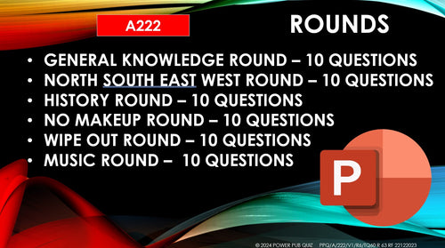 A222 Pub Quiz (29 Feb 2024) - PowerPoint Format
