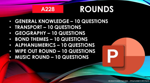 A228 Pub Quiz (01 Apr 2024) - PowerPoint Format