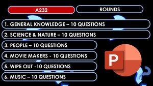 A232 Pub Quiz (29 Apr 2024) - PowerPoint Format